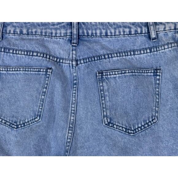 Shein Womens Large Blue Denim Shorts - Picture 8 of 9